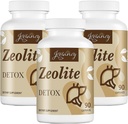 Zeolite Detox Capsules, Organic Activated Charcoal, Bentonite Both, 1-2 chlorm Clinoptilolite, Maximum Absorption, Gut Liver Detox Cleanse Full Body for Women Men, 270 Capsules