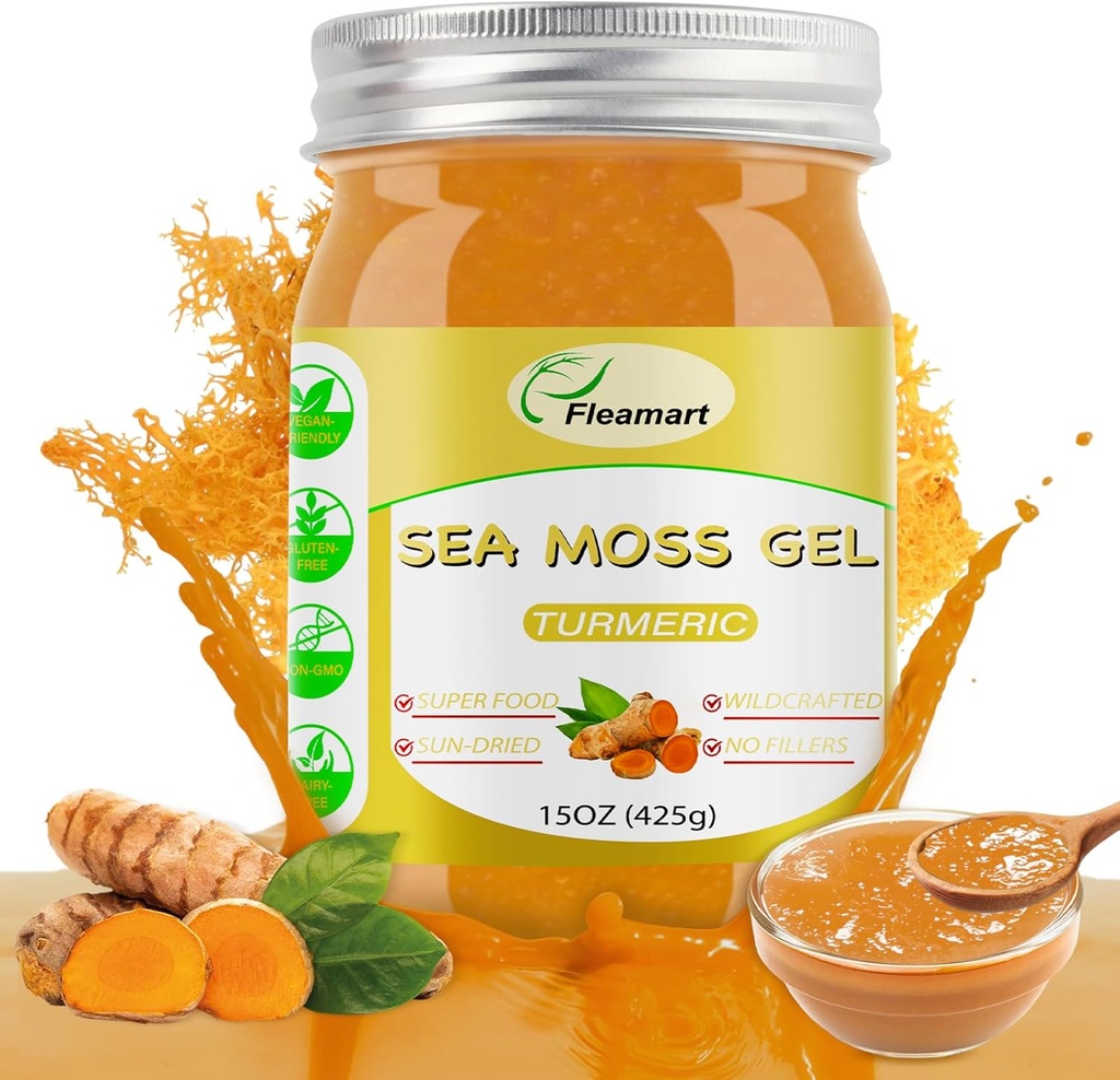 15OZ ธรรมชาติ Wildrafted Sea Mays Gel for Imumun Super, Hytherroidation, Hourterrotive Sea Golas Gail Grest in Menirals, Proteins & Endities, Turmeric Favor