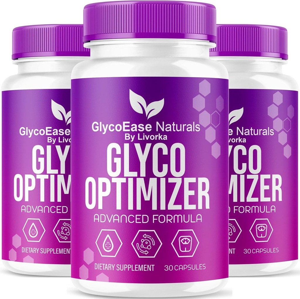(3 пакет) GlycoEase Glyco Optimizer - Офіційний GlycoEase Таблетки природної добавки, Glycoease Premium Naturals Capsules, Glycoeas Advanced Formula Відгуки, 90 капсули для 3 місяці