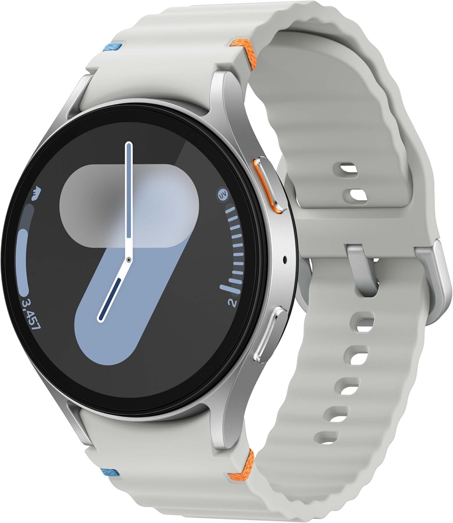 Samsung Galaxy Watch 7 44mm LTE AI Smartwatch w/Energy Оцінка, Поради щодо Wellness, Моніторинг частоти серцевого ритму, Фітнес Tracker, 2024, Срібло [US версія, Гарантія 1Yr Виробник]