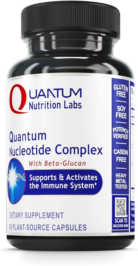Comum Nutrition Labs Comum Nucleotric complex - Beta Glucan Imne support suplementari amb Yest Nucleots i Reishi, 400 mg 1,3 mg- Glucan Perving - 90rian Capules