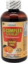 Germa B-Complex Syrup. Diētiskā papildinājums. Bezcukura. Apelsīnu Flavor. 8 unces