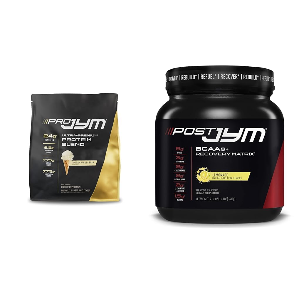PRO JYM 45 Servings Protein Powder & Post JYM Active Matrix Post-Workout Supplements