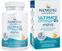 Nordic Naturals Ultimate Omega Mini D3, Lemon Flavor - 60 Mini Soft Gels - 1120 mg Omega-3 + 1000 i.e. Vitamin D3 - EPA & DHA - Spodbuja zdravje možganov in srca - 30 Servings