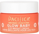 Pacifica Glow Baby Blighting Eye Cream – Vitamin C Under Eye Cream for Dark Circles & Puffness, Cafeine-Infused Eye Blightener for tired Eyes Fragrance-Free 0.5 oz 清洁维冈皮肤科医生测试
