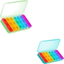 ASprink Green e Cyan 370 Pill Organizer 3 volte al giorno - Weekly Pill Box 3 volte al giorno, Daily Pill Box 7 Day Medicine Organizer
