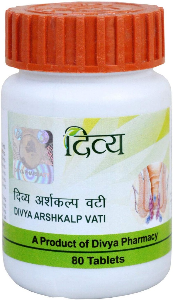 皮莱斯的Divya Ayurvedic Arshkalp Vati - 80 Tab IU