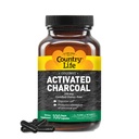Country Life Coconut Activated Charcoal Capsules, 260mg – Natural Charcoal Supplement for Gas and Bloating Relief - Gluten-Free, 100 Vegan Capsules