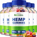 Chicletes de cânhamo de cânhamo BioHeal - com extrato de cânhamo de semente de cânhamo de cânhamo Bio Heal Gummies Tinnitus Herbal Supplement, Health and Wellness Support, All Natual Hemp Gummy Advanced Formula (5 Pack - 30 Gummies)