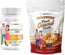BariatricPal 30-päevane Bariatric Vitamiin Bundle (Multivitamin ONE 1 päevas! koos 45mg Raud Näritav - Orange Citrus ja Kaltsium tsitraat Pehmed Chews 500mg koos probiootikumid - Prantsuse karamelli Vanilla)