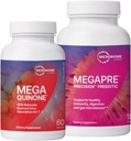 Microbiome Labs MegaPrebiotik Digestion & Gut bariyer (180 Capsules) + ElektronQuinone K2-7 Tamamlanan texnologiya, nikel (60 Kapsül) - 2 Məhsul Paketi