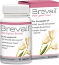 Brevail Plant Lignan Extract Kapsule, Proactive Breast Health Supplement with 50 mg SDG Lignans from Linate Seed Hulls for Healthy Estrogen Balance and PMS Mood Support Pills, 30 Count
