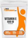 BulkSupplements.com Vitamin E 400 IU Powder - as D-Alpha Tocopherol, Nutritional Supplements - Gluten Free, 500mg per Serving, 100g (3.5 oz) (Pack of 1)