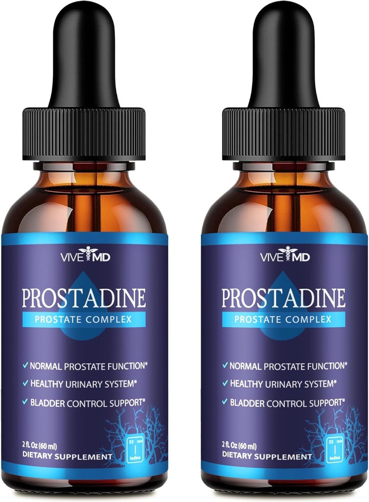 Vive MD Prostadine Drops for Prostate Health, Bladder urineren problemen - Prostadine Officiële Drop Formule voor extra sterkte met granaatappel - Prostadine Reviews (Package of 2)
