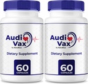 (2 Pack) Audivax - Audi Vax Advanced Max Ear Support, Natural Formula to Promote Inner Ear Health, Audi Vax Maksimaalne kuulmistervise tugevus, Ametlikud kuulmispillid, Audivax Arvustused (120 kapslit)