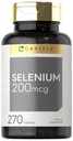 Carlyle Selenium Supplement | 200 mcg | 270 Tablets | Vegetarian, Non-GMO, and Gluten Free Formula