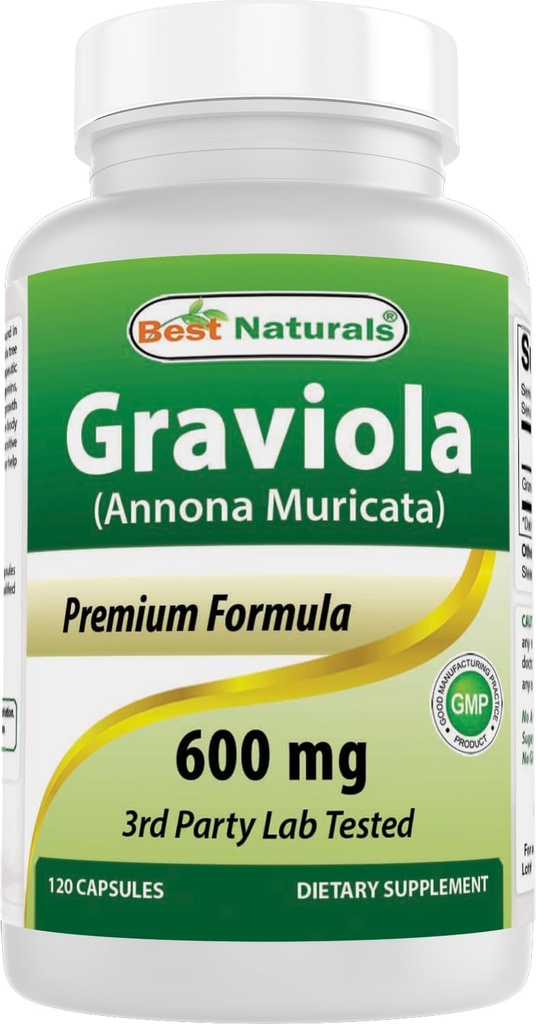 The Naturals Graviola Capsules Annona Muricata, 600 mg, 120 Count