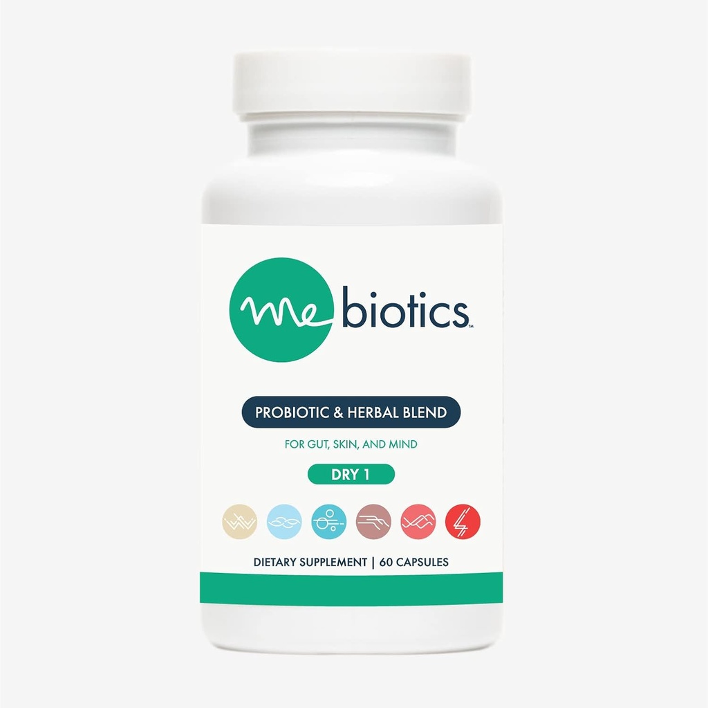 Microbiome Labs Mebiyotiks Probiyotik & Herbal Supplement Kuru 1 - Lactobacillus Rhamnosus + Limon Balm için Skin + Gut Health - Oral Probiyotikler Gut, Mind, & Skin (60 Capsules)