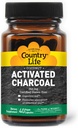 Country Life Nucă de cocos Capsule Charcoal activate, 260 mg 