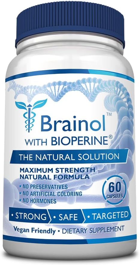 Fungavir Brainol - Suplemento de Apoyo Cerebral dirigida - B Vitaminas, Magnesio, Aminoácidos, St. John's Wort, Phosphatidylserine, Ginkgo Biloba - Vegan-Friendly - 60 cápsulas - 1 mes de suministro