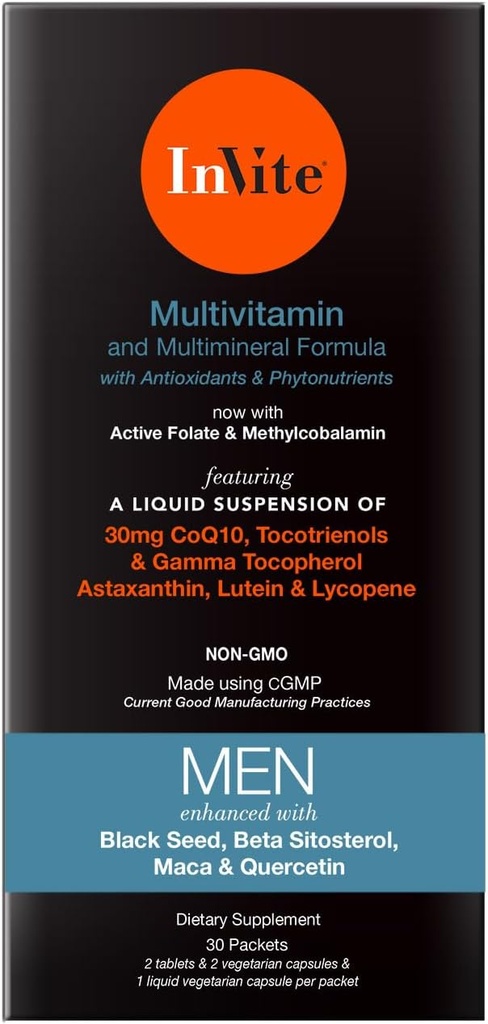 Uitnodigen Gezondheid Mannen Multivitamine - Uitgebreide Dagelijkse Multivitamine met Verbeterde Ondersteuning voor Mannen Voeding - 30 Day Supply (2-pack)