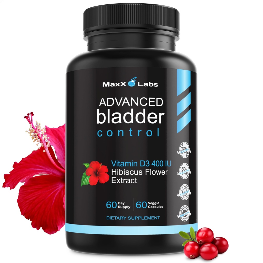 Advanced Bladder Control Supplements for Women & Men - Supports Urinary Tract Health - Helps Overactive Bladder & Urinary Tract Infection - Cranberry Pills + Pumpkin Seed Oil Extract, 60 Ct
