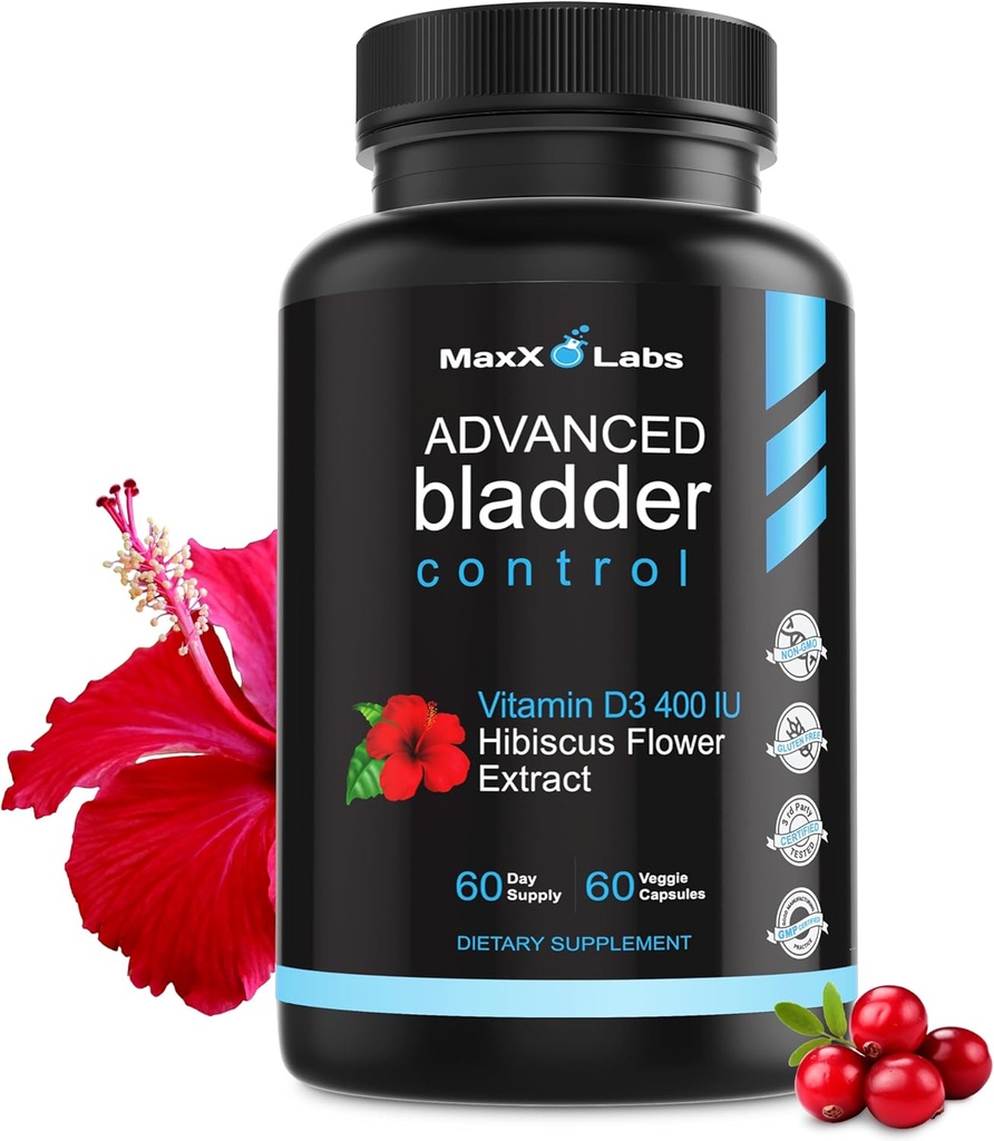 Advanced Bladder Control Supplements for Women & Men - Wspiera zdrowie traktu moczowego - Pomaga nadczynność pęcherza moczowego & Zakażenie traktowe - Pigułki żurawinowe w / Wyciąg z nasion dyni