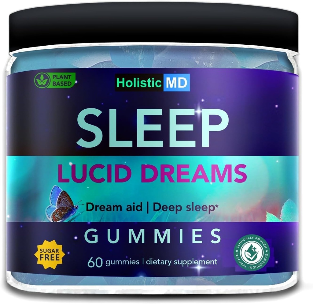 Lucid Dreams Deep Sleep - Mugwort Herb 5 htp Mucuna Pruriens Choline Добавки - Sugar Free Vegen 60 ct