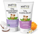 Matys Baby Eczema & đa mục đích 2pk Combo cho trẻ sơ sinh 3 tháng +, Soothe Eczema & Nourish Drynkin, Steero/Petoulem miễn phí, 3.75oz mỗi Tube.