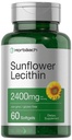 Horbäach Sunflower Lecithin Softgel Capsules | 2400mg | 60 Pills | Naturally Occurring Phospholipids | Non-GMO, Gluten Free Supplement
