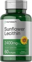 Horbäach Sunflower Lecithin Softgel Capsules | 2400mg | 60 piller | Naturligtvis förekommer fosfolipider | Non-GMO, Gluten fri tillägg