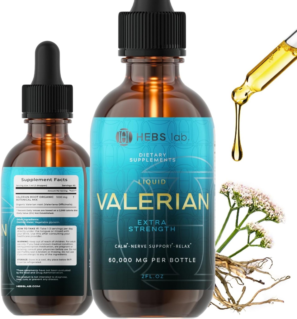 Valerian Root Extract – Slееp Tincture – Made in USA Herb Sleеp Supplement - Valerian Root Drops 2 Fl Oz