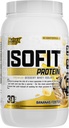 Nutrex Research IzoFit Išrūgų baltymų milteliai Instantizuotas 100% Išrūgų baltymų izoliatas (30 serverių (1 rinkinys), Bananų Foster)