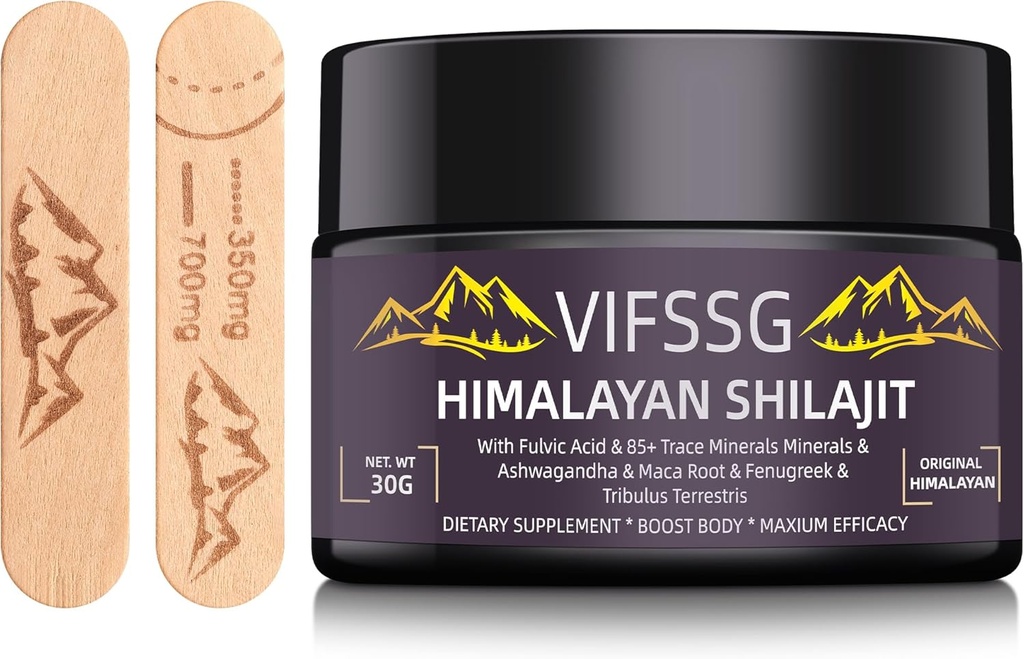 Shilajit Pure Himalayan Organic, 700 Mg Shilajit Supplement, Shilajit Resin Organic, Gold Grade Nature Shilajit with 4 in-1 Complex for Energy Support, 30 Grams, 1 Pack