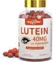 Lutein a Zeaxanthin Doplněk: Oční vitaminy a doplňky s vitaminy C, E, Omega 3, Lutein & Zeaxanthin pro zlepšení vize a zmírnění únavy očí