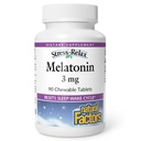 Stress-Relax Melatonin 3 mg by Natural Factors, Natural Sleep Aid, Resets the Sleep-Wake Cycle, 90 chewable tablets (90 servings), Peppermint Flavor