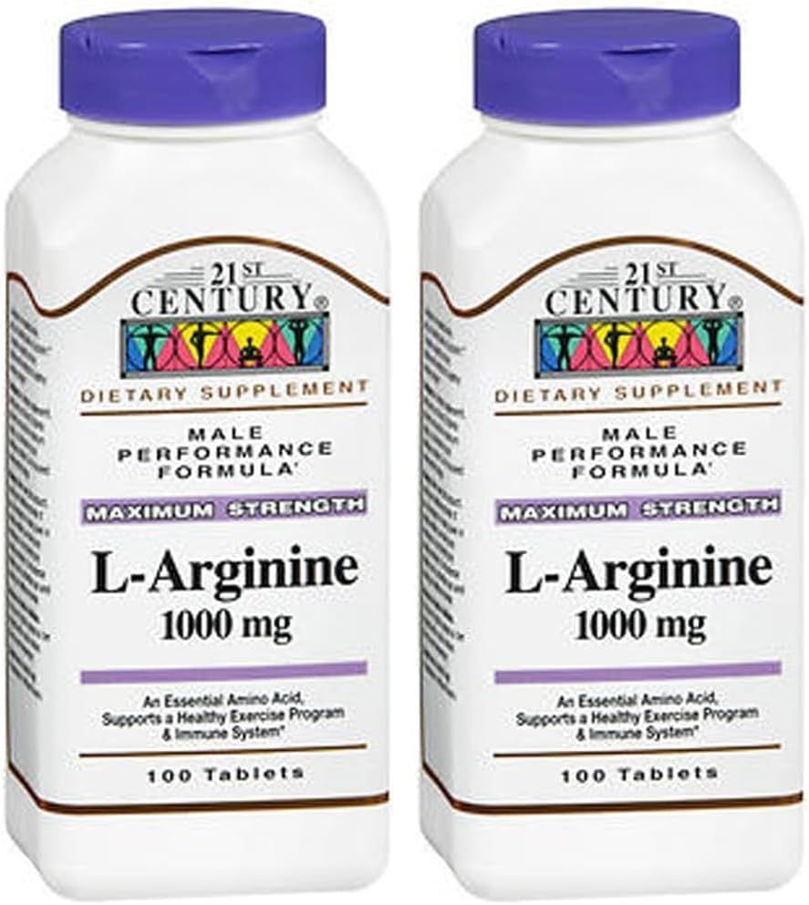 21. Století L- Arginine 1000mg, maximální síla 100 ea (balení po 2)
