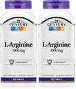 21st Century L-Arginine 1000mg, Maximum Strength 100 ea (Pack of 2)