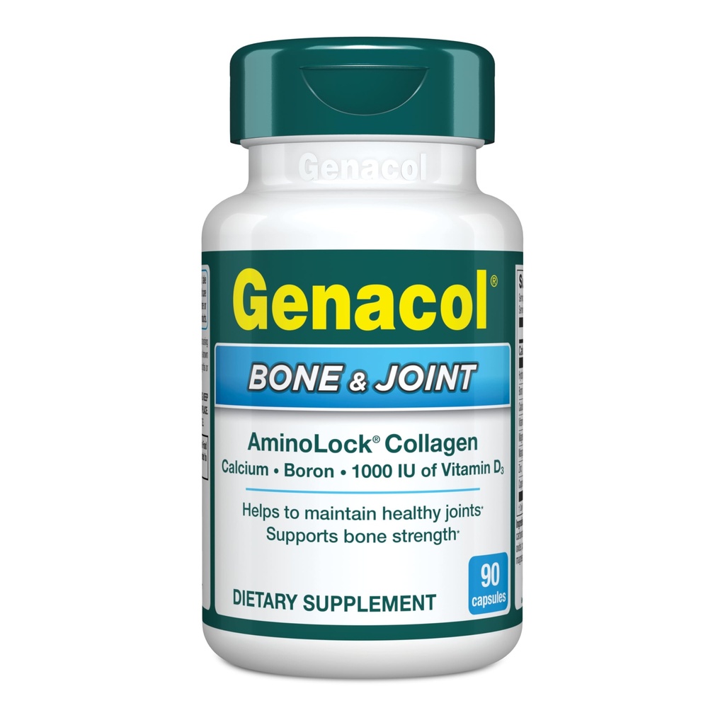 Genacol Bone & Joint – Calcium, Vitamin D3, Boron & Ultra-Hydrolyzed Collagen, Bone & Joint Vitamins, 90 Capsules (30-Day Supply)