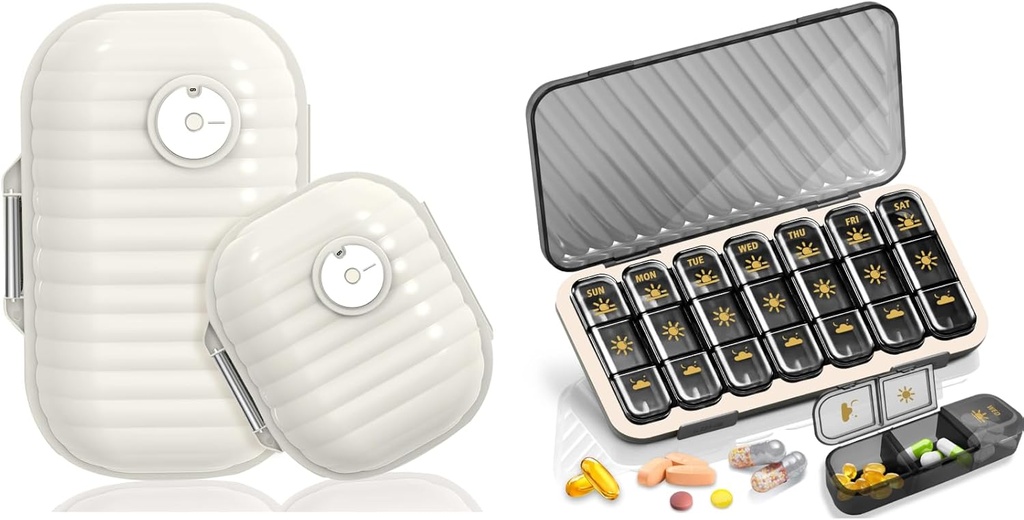 Weekly Pill Organizer, reise piller organisator, store reise piller boks 7 dag, er Pm tre daglige piller tilfelle med flyttbar medisin container