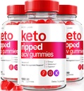 מעבדות rize (Pack of 3 Keto Ripped ACV Gummies, רשמי Keto ACV חניכיים מתקדמות ירידה במשקל התמיכה, All Natural Apple Cider Vinegar, Premium Keto Plus ACV Gomitas ביקורות (180 מסטיקים)