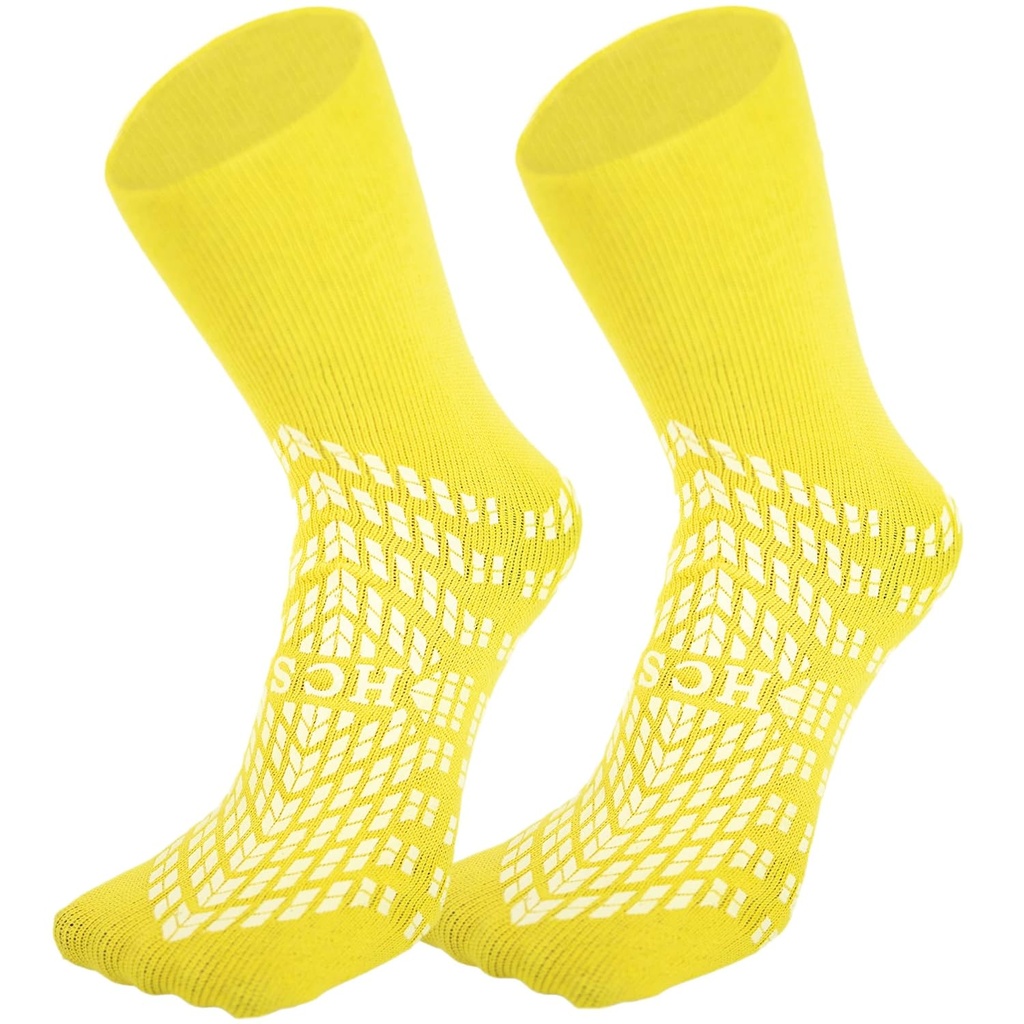 HCS Non-Slink Socks with Groughs for Women & Men (6 Pairs) - 360 All-A Round Troad Non-Sip Socks, คนชรา/Seniors - โรงพยาบาล groups, Supcks, Someman, Men-FELE ผู้ป่วยเสี่ยงภัย (อังกฤษ)