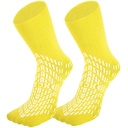 HCS Non-Slip Hospital Socks with Grips for Women & Men (6 Pairs) - 360 All-Around Tread Non-Slip Sock, Elderly/Seniors - Hospital Grip Socks, Women, Men - Fall Risk Patient Slippers (Yellow, Regular)