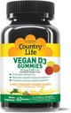 PAÍS VIDA Vegan D3 Gummies, 60 Contagem