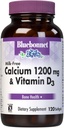 Bluebonnet Nutrition Milk-Free Calcium 1 200 mg Plus D3- vitamiini 400 IU - Korkea teho, Maksimi-imeytyminen Vahva Terveet Bones & Immuuniterveys Support Supplement, Gluteeniton, Dairy-free, 120 Softgels