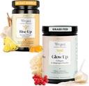 Winged Rise Up Gummies ¦ Energy &amp; Brain Boost Suplemento &amp; Glow Up Collagen Powder TEN Better Hair, Skin, Nails for Women Bundle
