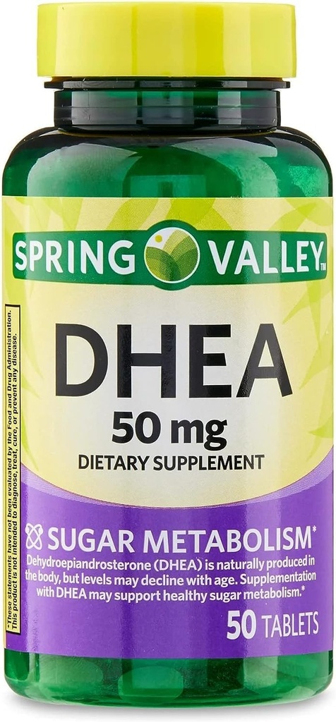 SPEC DHEA Tabletleri, 50 mg, Her Hizmet Kolay Tablette DHEA'nın 50 mg'ını sağlar, 50 Count