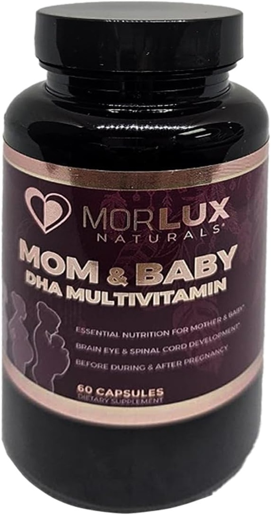 Mami & Baby DHA Multivitamin Prenatal i Postnatales per a Dones Chiuintes Beaintins, ulls i Desenvolupament & Bone-GO, Glutin-Free, 60 Capules
