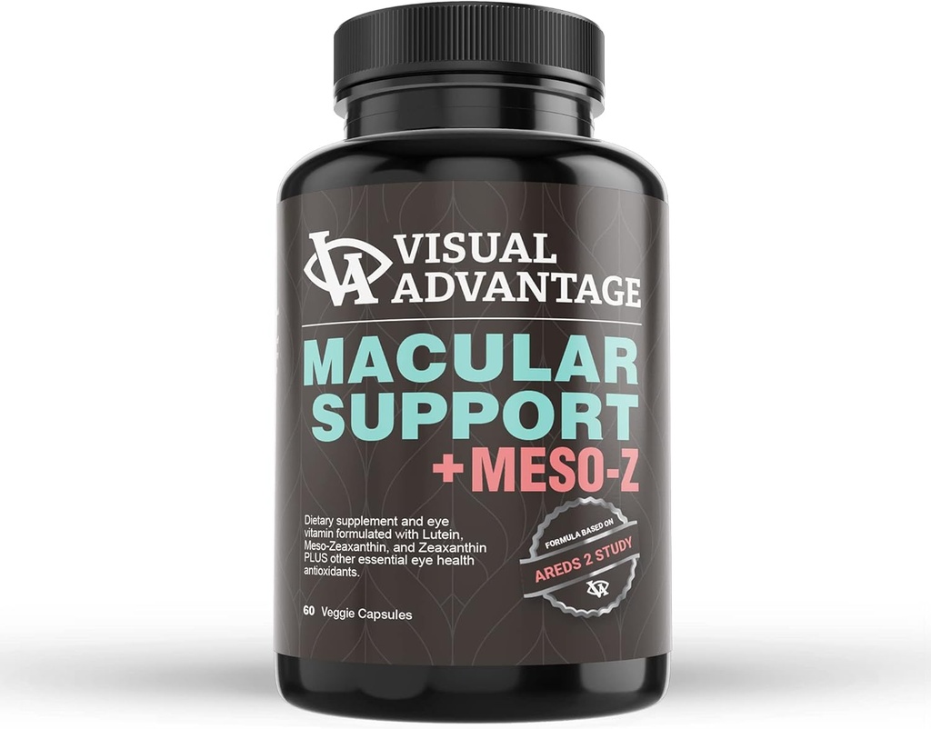 Visual Advantage® Macular Support + Meso-Z – витамин для глаз с тройным антиоксидантом для расширенной защиты от цифровых экранов (60-кассовый)