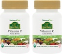 PrírodaPlus Zdroj života Záhrada Vitamín C - 60 Vegan Kapsule, Balenie 2 - Immune System Support - Certified Organic, Non-GMO, Gluten Free - 60 Celkom Servis